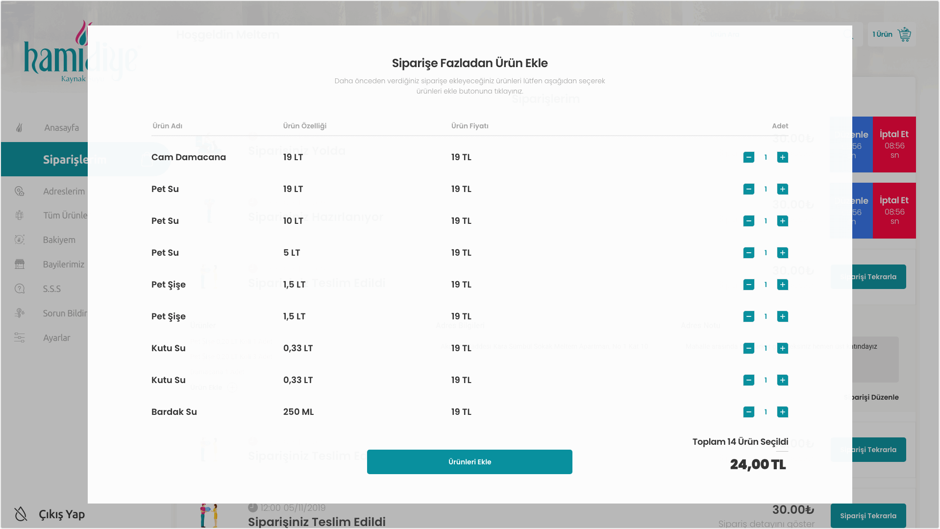 Hamidiye Ordering System, 2